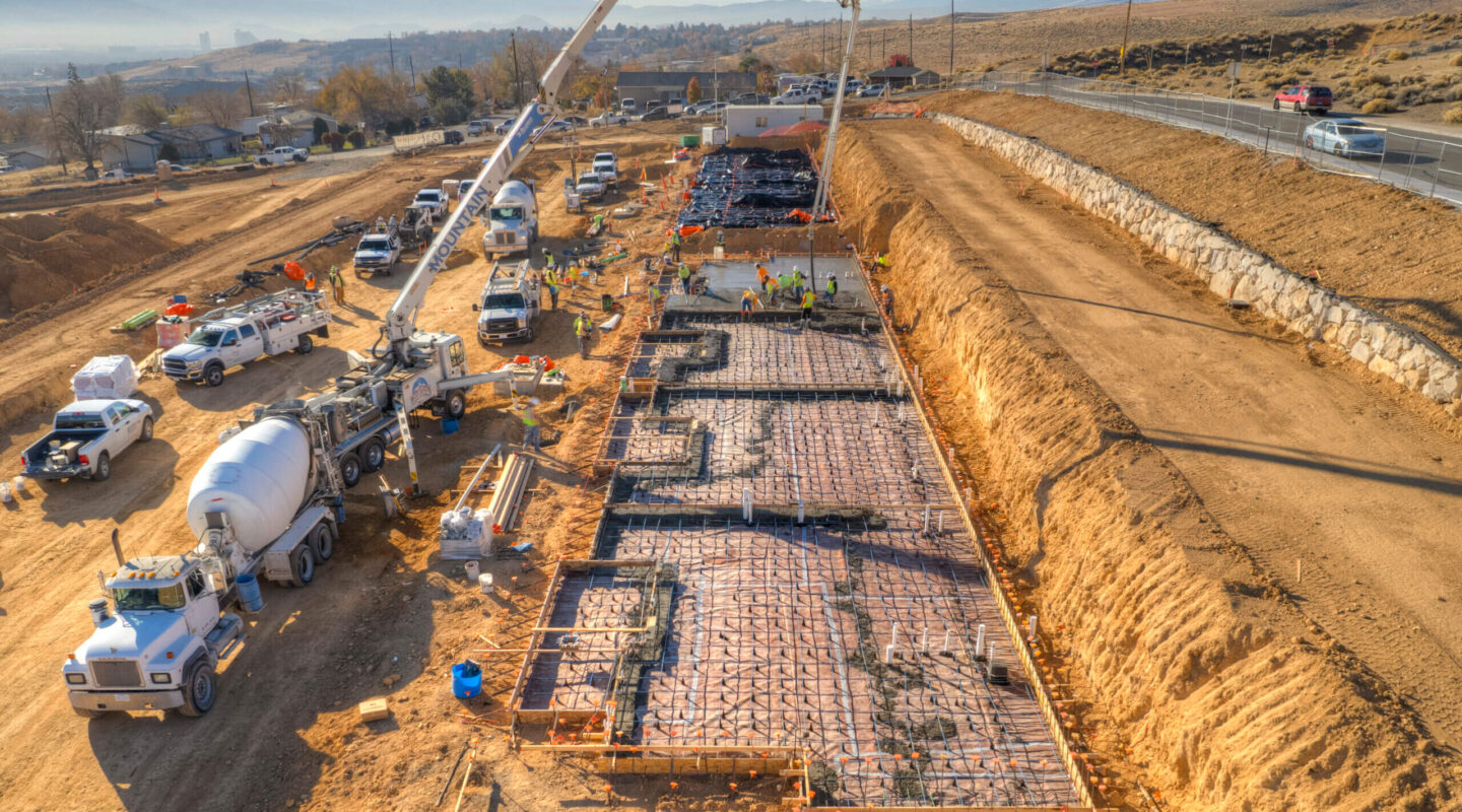 ridge at sun valley concrete pour
